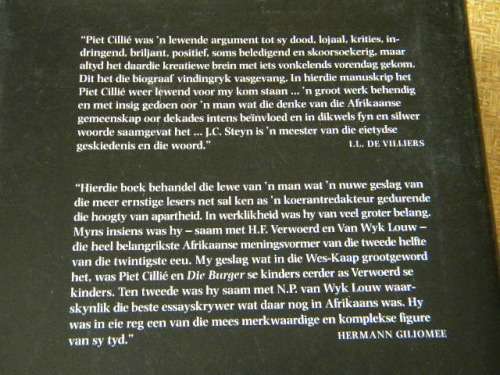 PENVEGTER: PIET CILLIé VAN DIE BURGER  deur J. C. Steyn