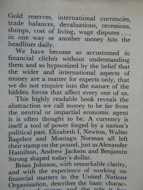 THE POLITICS OF MONEY  by Brian Johnson