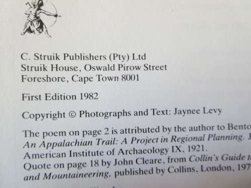GUIDE TO TRAILING MOUNTAINEERING IN Southern Africa by Jaynee Levy