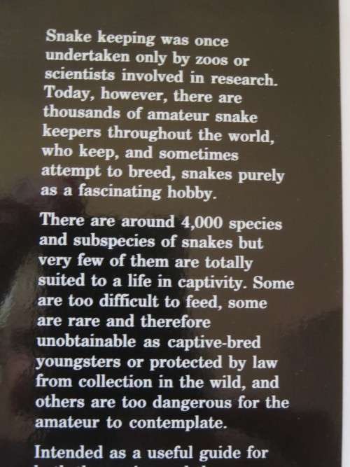 A - Z OF SNAKE-KEEPING  by Chris Mattison