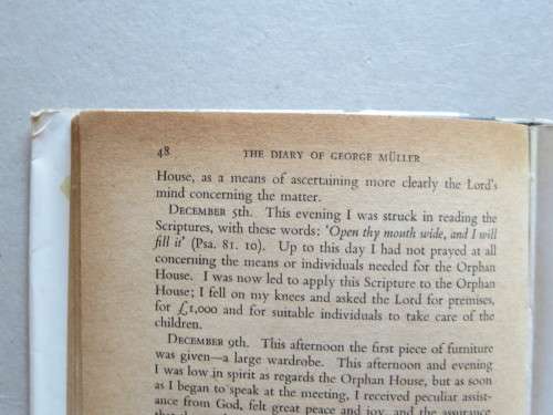 THE DIARY OF GEORGE MüLLER  1849 - 1898  by A. Rendle Short  (Selected Extracts)