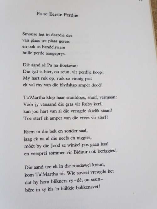 KOMAS UIT `N BAMBOESSTOK  deur D. J. Opperman  (GEDIGTE)
