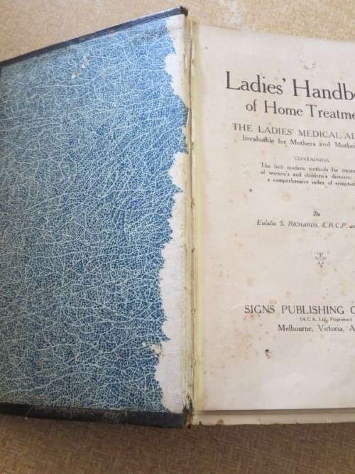 LADIES` HANDBOOK OF HOME TREATMENT (ILLUSTRATED) by Eulalia S. Richards and S. Edin