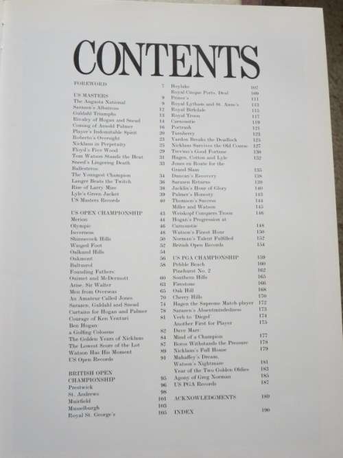 GRAND SLAM  Golf`s Major Championships  by Michael Williams