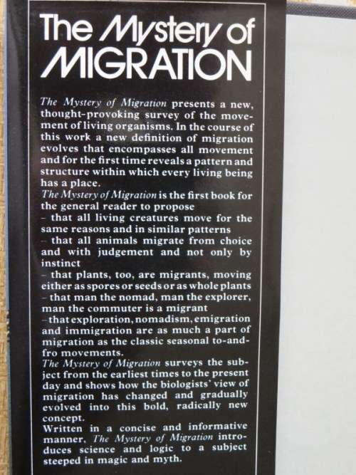 THE MYSTERY OF MIGRATION   by Dr Robin Baker