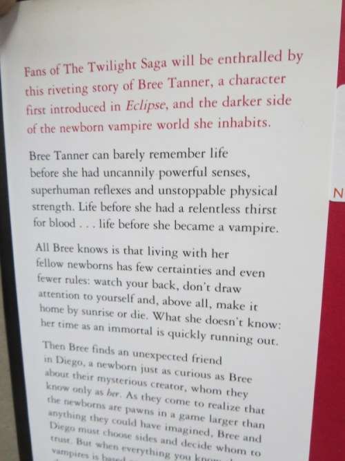 THE SHORT SECOND LIFE OF BREE TANNER  by Stephenie Meyer  (An eclipse novella)