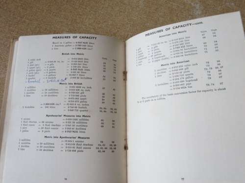 WARNE`S METRIC CONVERSION TABLES  A quick and efficient system of converting