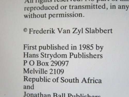THE LAST WHITE PARLIAMENT by Frederik van Zyl Slabbert