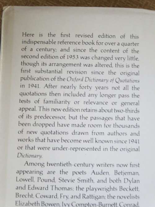 THE OXFORD DICTIONARY OF QUOTATIONS