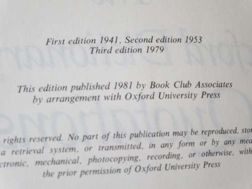 THE OXFORD DICTIONARY OF QUOTATIONS