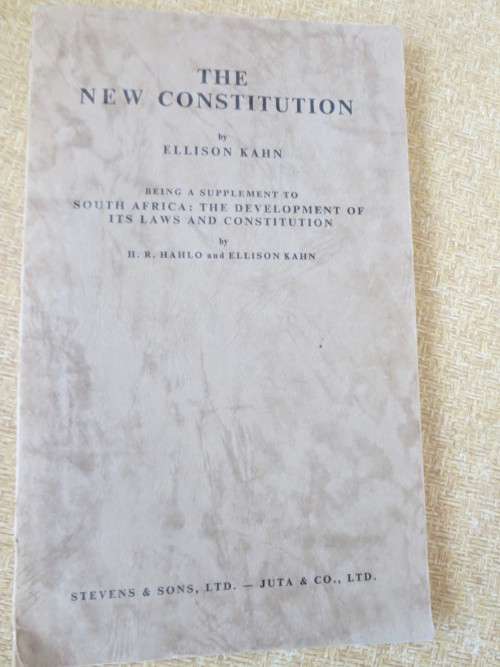 THE NEW CONSTITUTION  by Ellison Kahn