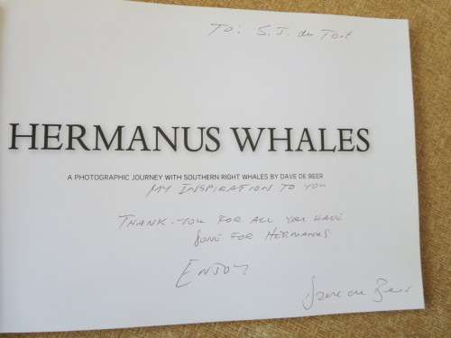 HERMANUS WHALES  Photography: Dave de Beer  (SIGNED)