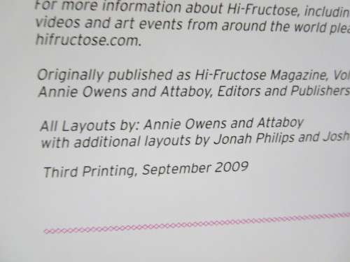 HI - FRUCTOSE  Collected Editon Vol 1  Editors: Anne Owens and Attaboy