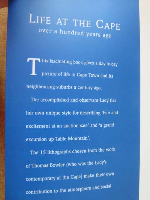 LIFE AT THE CAPE OVER A HUNDRED YEARS AGO  By A Lady