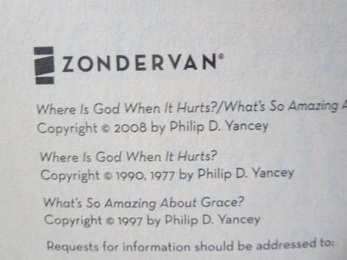 2 X PHILIP YANCEY:  What`s so amazing about grace? and Where is God when it hurts? (2 Books in one)