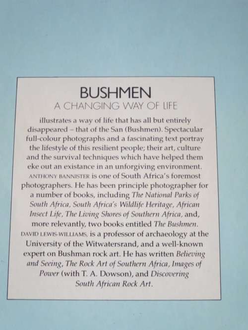BUSHMEN  Achanging way of life  by David Lewis-William and Anthony Bannister