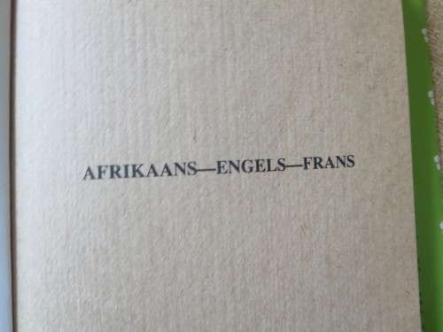 FEDHASA Spyskaartwoordeboek / Menu Dictionary  French-Eng-Afr, Eng-Afr-French, Afr-Eng-French