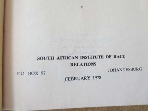 A SURVEY OF RACE RELATIONS IN SOUTH AFRICA 1977  by S A Institute of Race Relations