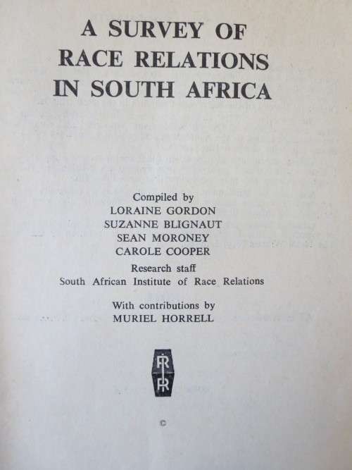 A SURVEY OF RACE RELATIONS IN SOUTH AFRICA 1977  by S A Institute of Race Relations