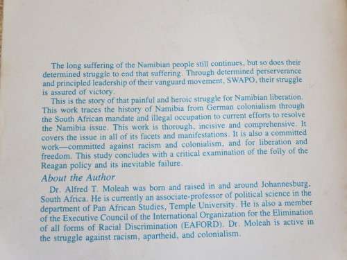 NAMIBIA - THE STRUGGLE FOR LIBERATION  by Alfred T. Moleah