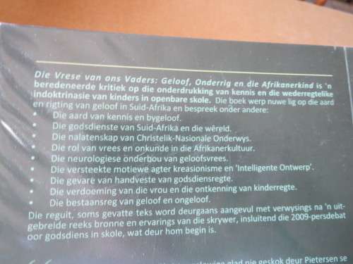 DIE VRESE VAN ONS VADERS  Geloof, Onderrig en die Afrkanerkind  deur Hans Pietersen