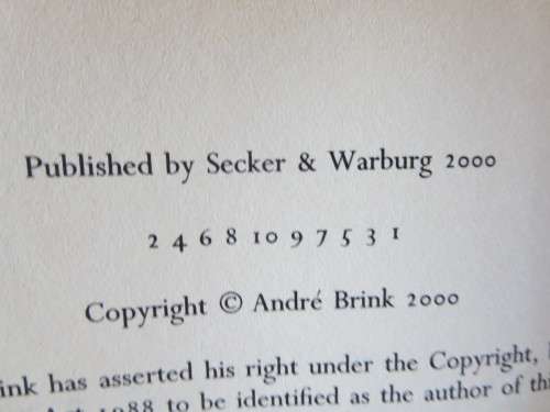 THE RIGHTS OF DESIRE  by André P. Brink  (SIGNED)