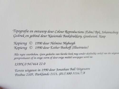SO EET ONS AAN DIE KAAP  deur Helmine Myburgh  Illustrasies: Esther Boshoff.