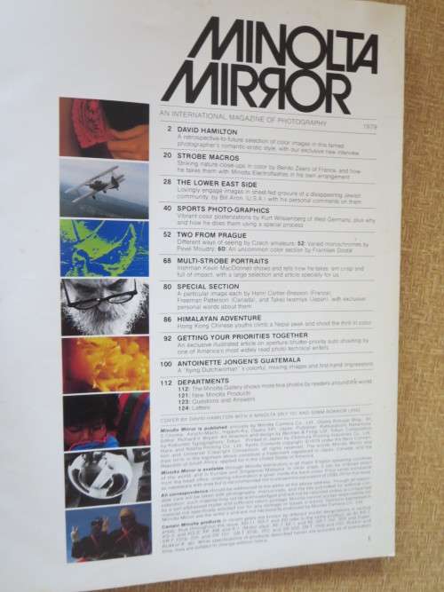 MINOLTA MIRROR  An International Magazine Of Photography