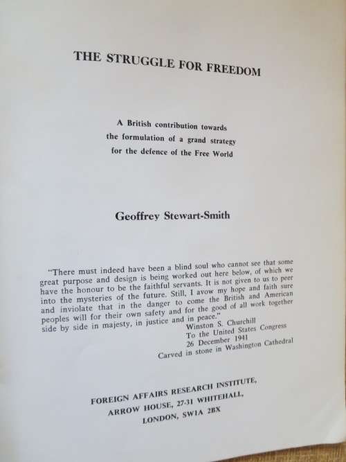 THE STRUGGLE FOR FREEDOM  by Geoffrey Stewart-Smith