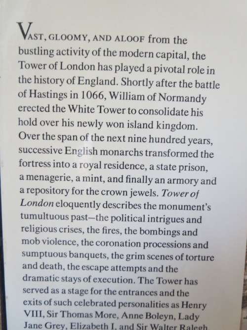 THE TOWER OF LONDON  History of England from the Norman Conquest  by Christopher Hibbert