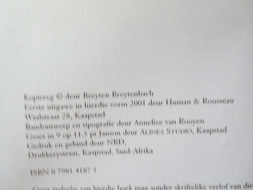 YSTERKOEI-BLUES  Versamelde gedigte 1964 - 1975  deur Breyten Breytenbach