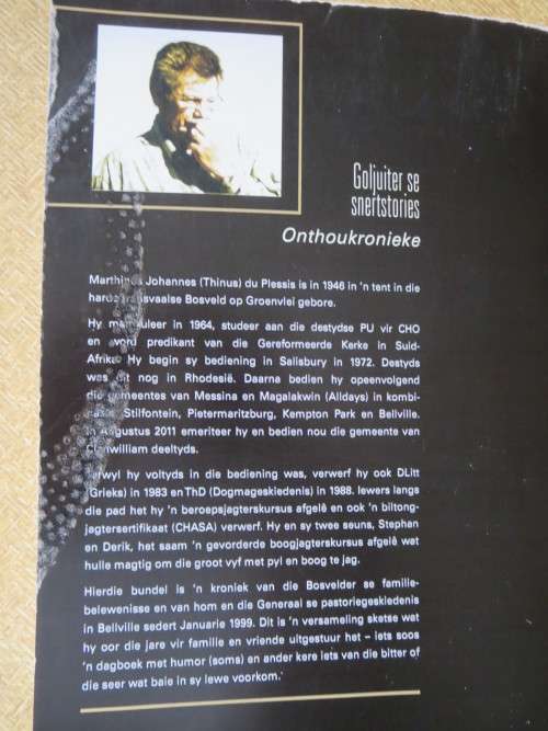 GOLJUITER SE SNERTSTORIES  deur Thinus du Plessis  (Onthoukronieke)
