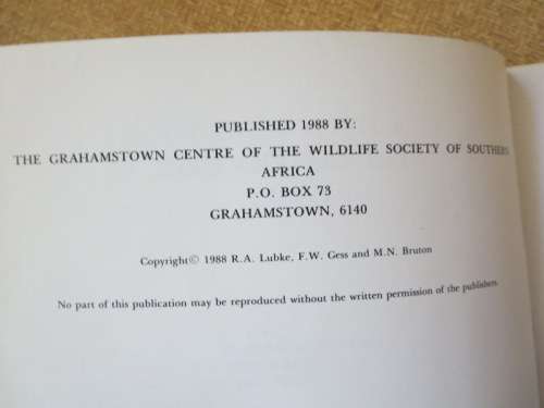 A FIELD GUIDE TO THE EASTERN CAPE COAST  by Roy Lubke, Fred Gess, Mike Bruton