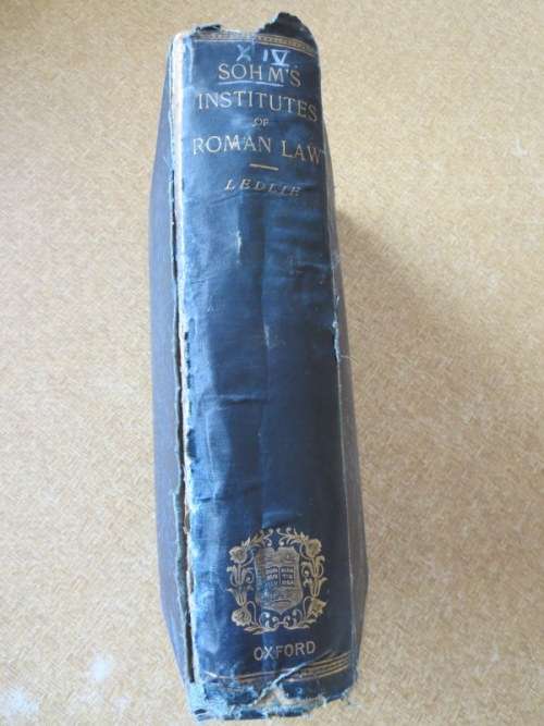 THE INSTITUTES OF ROMAN LAW  by Rudolph Sohm  1892