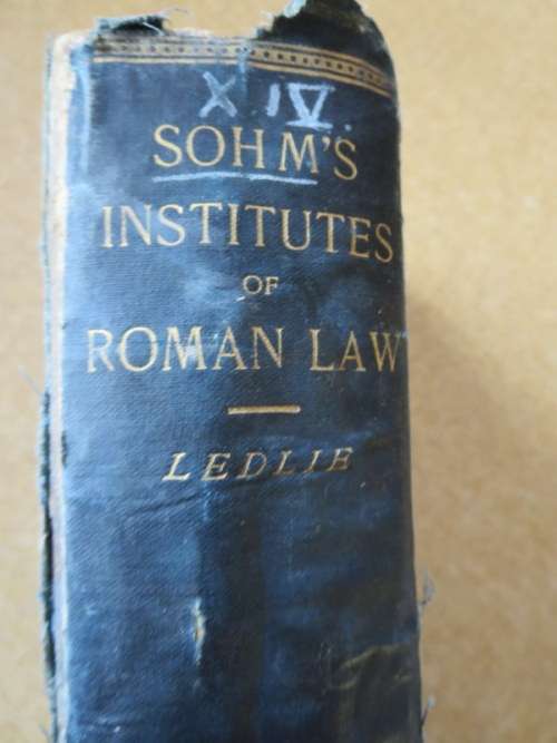 THE INSTITUTES OF ROMAN LAW  by Rudolph Sohm  1892