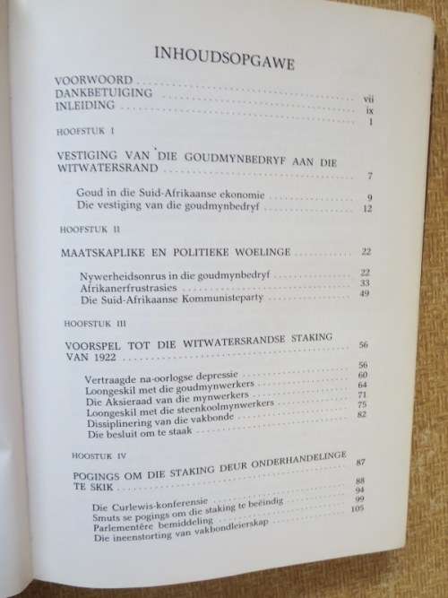 DIE MYNWERKERSTAKING 1922  deur A. G. Oberholster