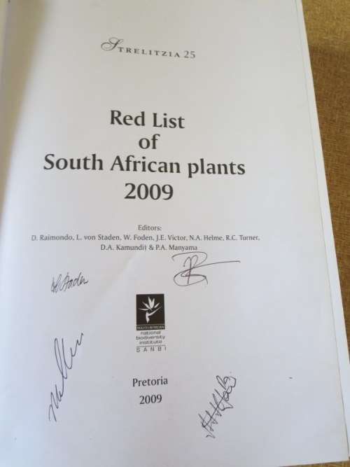 RED LIST OF SOUTH AFRICAN PLANTS 2009  by Raimondo, Van Staden, Foden and other editors