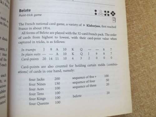 DICTIONARY OF CARD GAMES  by David Parlett