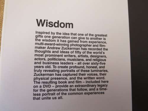 WISDOM  Photographer: Andrew Zuckerman  Edited by Alex Vlack