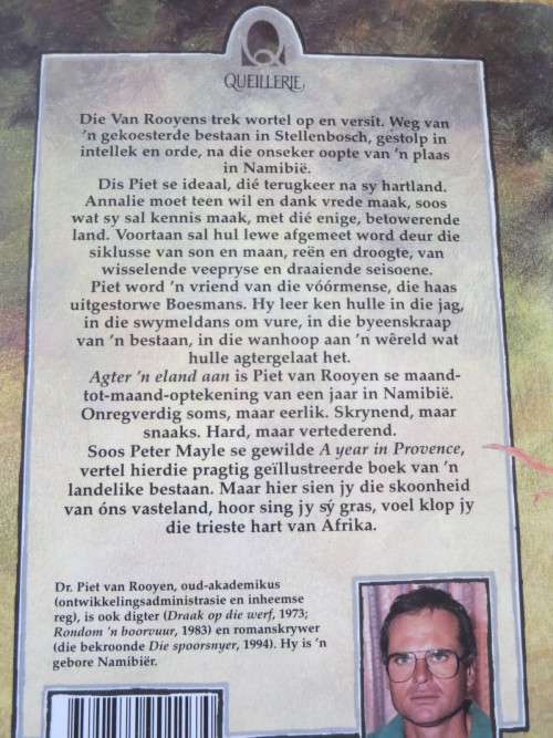 AGTER `n ELAND AAN  Een jaar in Namibië  deur Piet van Rooyen