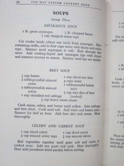 THE HAY SYSTEM COOKERY BOOK  by Doris M. L. Grant