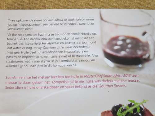 GOURMET SUSTERS  kuier en kook saam  Sue-Ann Allen en Ilse Fourie