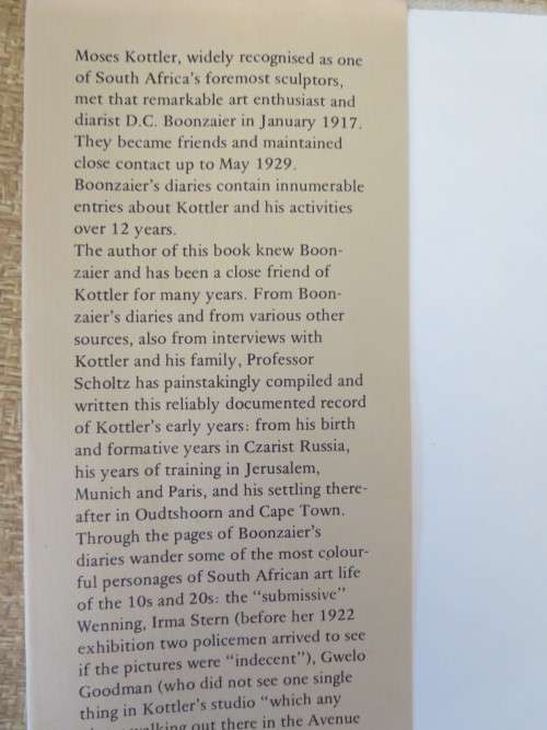 MOSES KOTTLER  His Cape Years  by J. du P. Scholtz