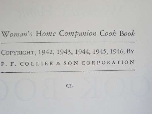WOMAN`S HOME COMPANION COOK BOOK by Dorothy Kirk