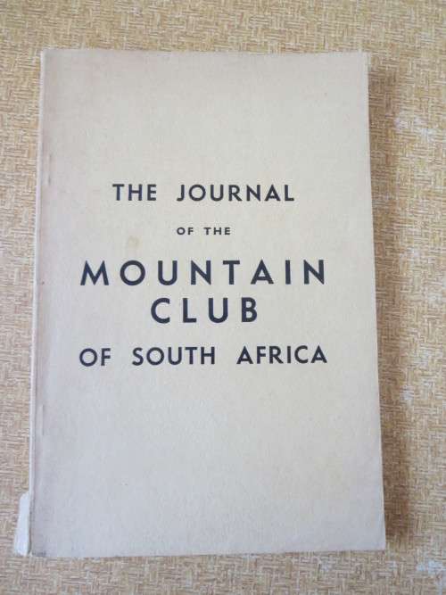 THE JOURNAL OF THE MOUNTAIN CLUB OF SOUTH AFRICA