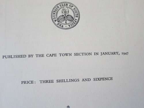 THE JOURNAL OF THE MOUNTAIN CLUB OF SOUTH AFRICA