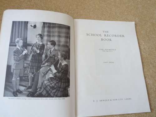THE SCHOOL RECORDER BOOK  PART THREE  by Carl F. Dolmetsch