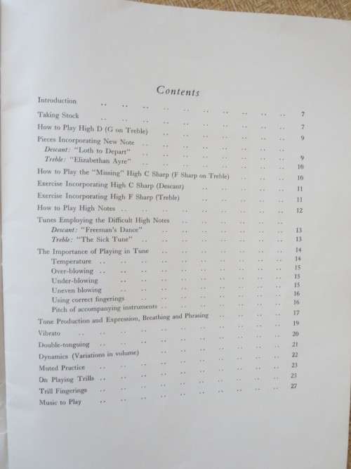THE SCHOOL RECORDER BOOK  PART THREE  by Carl F. Dolmetsch