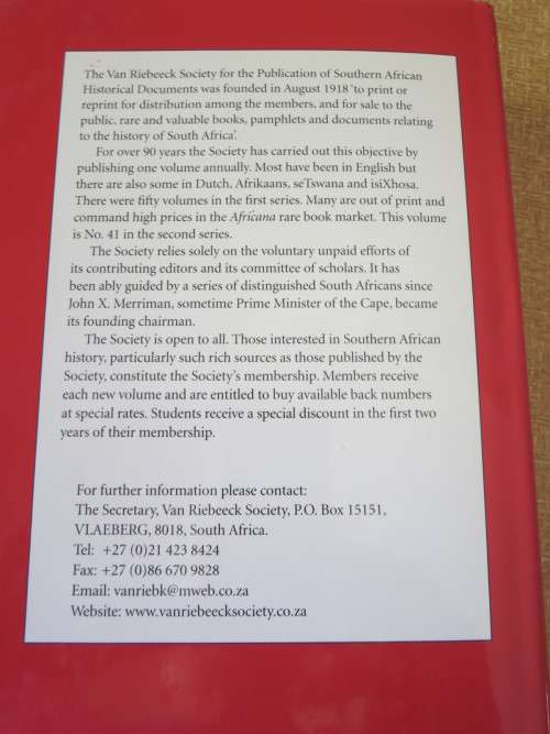 VAN RIEBEECK SOCIETY: FRIENDSHIP AND UNION SECOND SERIES NO 41  by Deborah Lavin