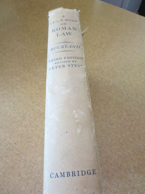 A TEXT-BOOK OF ROMAN LAW FROM AUGUSTUS TO JUSTINIAN  by W.W. Buckland